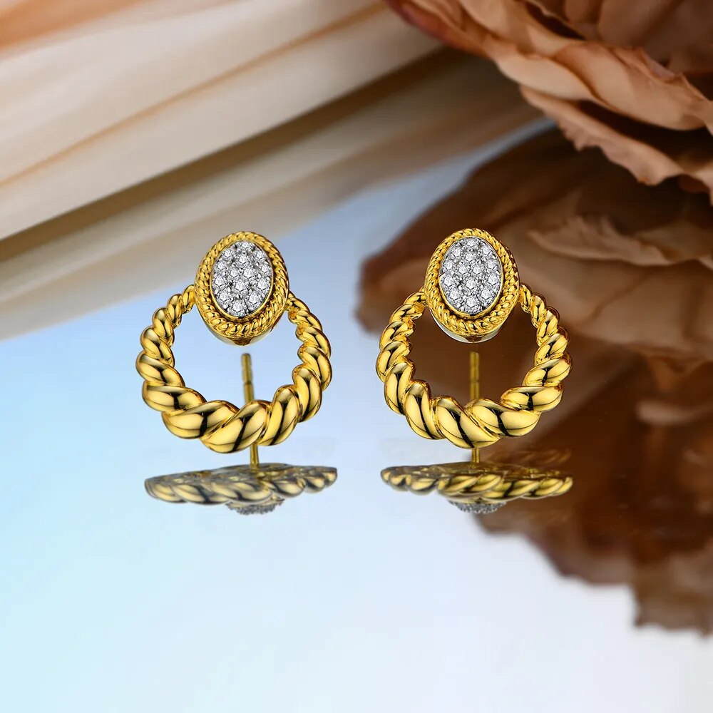 Luxury Moissanite Stud Earrings for Women Passed the Diamond Tester Wedding Engagement Party Gift
