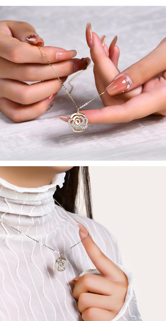 Real Moissanite Necklace Real 925 Sterling Silver Flower Pendant for Women Man Top Quality Wedding Bridal Fine Jewelry