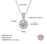 Moissanite Diamond Pendant Necklaces For Women 925 Sterling Silver Luxury Chain Trending Iced Bling Wedding Jewelry