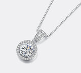 Moissanite Diamond Pendant Necklaces For Women 925 Sterling Silver Luxury Chain Trending Iced Bling Wedding Jewelry