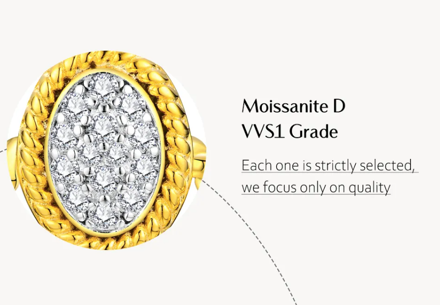 Luxury Moissanite Stud Earrings for Women Passed the Diamond Tester Wedding Engagement Party Gift