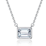 Emerald Cut 1CT Moissanite Necklaces