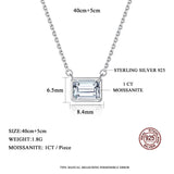 Emerald Cut 1CT Moissanite Necklaces