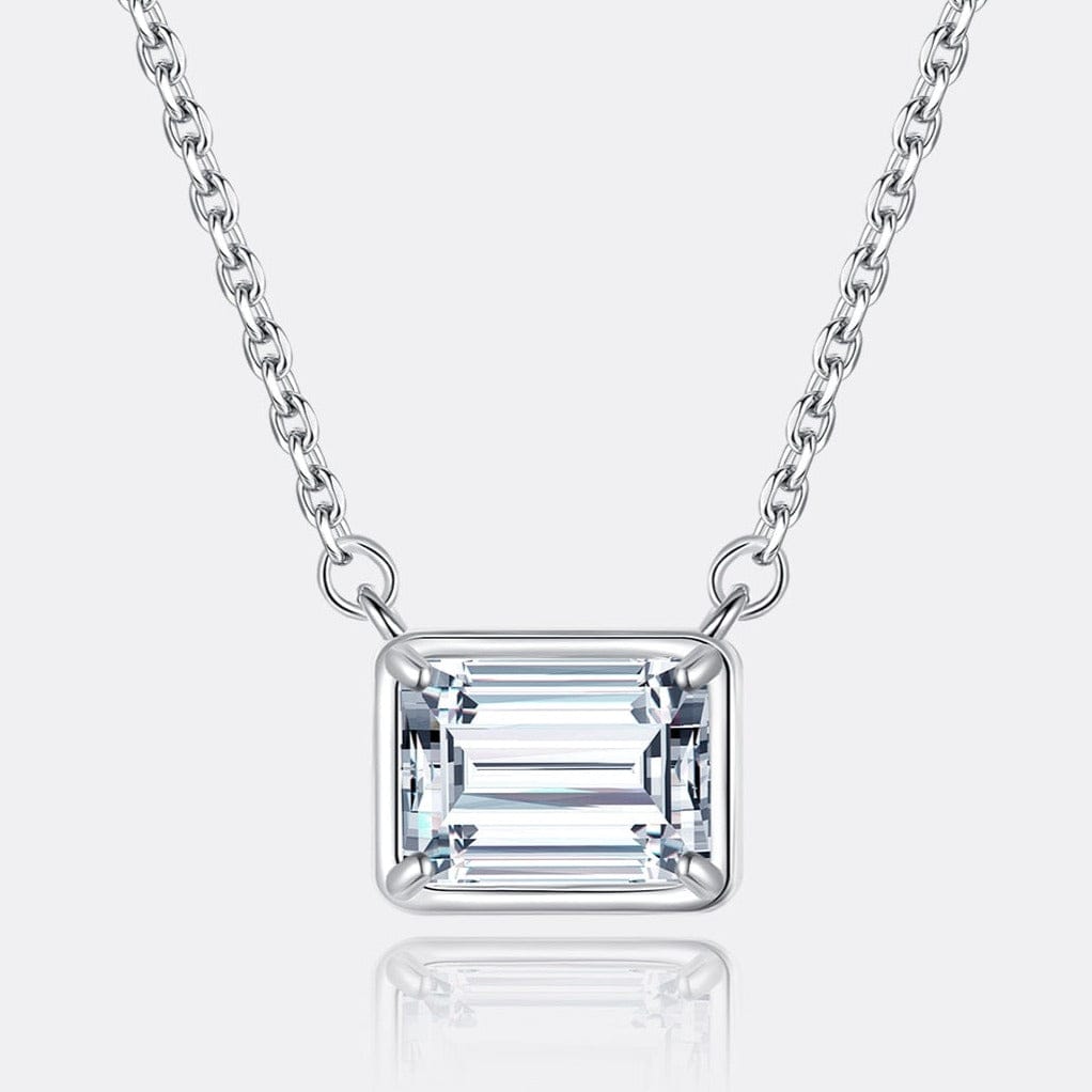 Emerald Cut 1CT Moissanite Necklaces