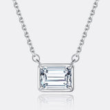 Emerald Cut 1CT Moissanite Necklaces