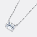 Emerald Cut 1CT Moissanite Necklaces