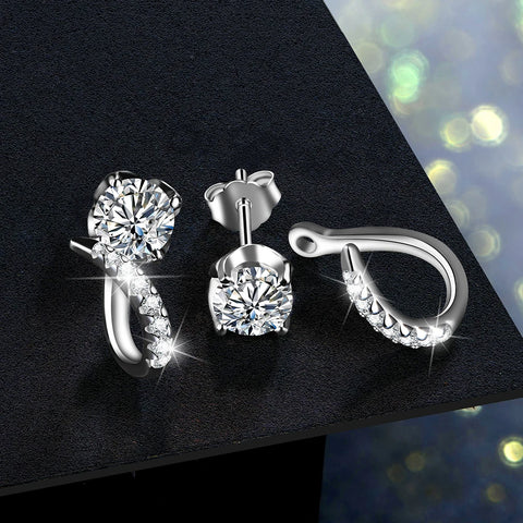 New Arrivals Moissanite Diamond Stud Earrings Sterling Silver Earrings Stud 925 Moissanite Earrings Engagement Jewelry for Women