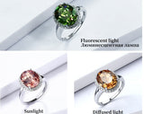 925 Sterling Silver Design Fine Jewelry Created Zultanite Color Change Stone Ring for Women