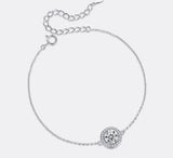 1Ct Moissanite Bracelet With Certificate Korean Fashion Trendy 925 Sterling Silver Chain Charms For Women 2022 Luxe Jewelry