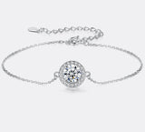 1Ct Moissanite Bracelet With Certificate Korean Fashion Trendy 925 Sterling Silver Chain Charms For Women 2022 Luxe Jewelry