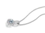 Luxury 1-2CT Moissanite Diamond Pendant Square Gemstone Necklace for Women Original 925 Sterling Silver Wedding Jewelry