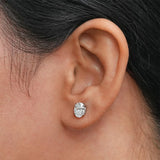 0.5-5ct Oval Cut Moissanite Stud Earring for Women D Color Sparkling Diamond 925 Sterling Silver Studs