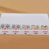 0.5-5ct Oval Cut Moissanite Stud Earring for Women D Color Sparkling Diamond 925 Sterling Silver Studs