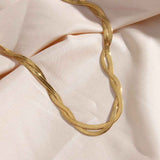 18K Gold Herringbone Chain