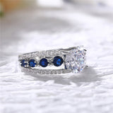 Luxury Round CZ Novel Ring - 2