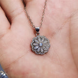 Luxury Cubic Zirconia Flower Necklace