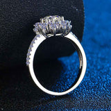 1CT Moissanite Halo Engagement Ring