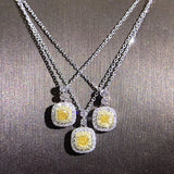 Yellow Cubic Zirconia Necklace - 6