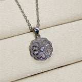 Luxury Cubic Zirconia Flower Necklace