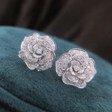 Romantic Flower Shaped Ear Piercing Stud Earrings