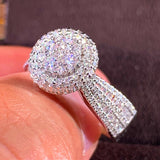 Women's Ring Full Paved Shiny Cubic Zirconia Stone Bow Shaped New Designed Lady Fashion Jewelry