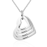 Engraved 4 Family Name Necklace