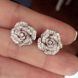 Romantic Flower Shaped Ear Piercing Stud Earrings