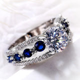 Luxury Round CZ Novel Ring - 1