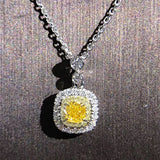 Yellow Cubic Zirconia Necklace - 4