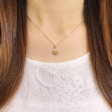 Yellow Cubic Zirconia Necklace - 2