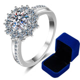 1CT Moissanite Halo Engagement Ring
