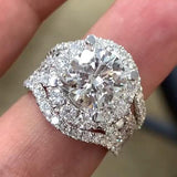 Brilliant Cubic Zirconia Engagement Ring