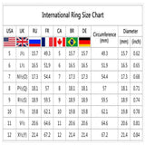 Luxury Round CZ Novel Ring Size Chart