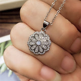 Luxury Cubic Zirconia Flower Necklace