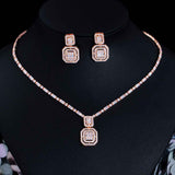 CZ Dangle Earrings & Necklace Set