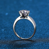 0.5-2CT Classic Moissanite Engagement Ring in Sterling Silver