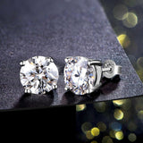 925 Moissanite Diamond Stud Earrings