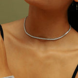 CubiC Zirconia Tennis Chain Necklace 