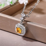 Yellow Cubic Zirconia Necklace - 3