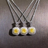 Yellow Cubic Zirconia Necklace - 8