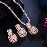 CZ Dangle Earrings & Necklace Set