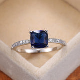 Sapphire Minimalist Cubic Zirconia Ring