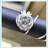 Heart Love CZ Hands Necklace