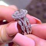 Luxury Full Cubic Zirconia Engagement Ring