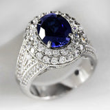 Gorgeous Blue Cubic Zirconia Ring