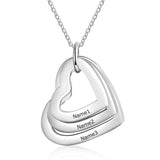 Engraved 3 Family Name Necklace