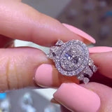Luxury Full Cubic Zirconia Engagement Ring