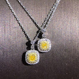 Yellow Cubic Zirconia Necklace - 7