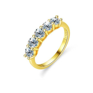 18k Gold 1.5CT Moissanite Eternity Band