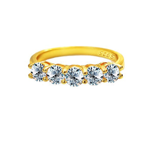 18k Gold 1.5CT Moissanite Eternity Band